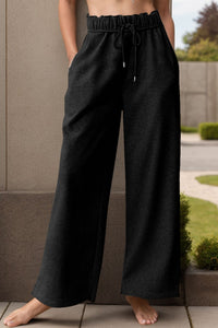 Drawstring Wide Leg Active Pants - All Mine Now Clothing