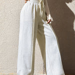 Honey Drawstring Elastic Waist Wide Leg Pants - All Mine Now Clothing