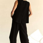 Davi & Dani Drawstring Hem Round Neck Tank and Pants Set - All Mine Now Clothing