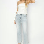 RISEN Full Size Mid Rise Cropped Flare Jeans - All Mine Now Clothing