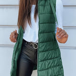 Plus Size Zip Up Hooded Vest Coat - All Mine Now Clothing