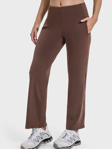 Millennia Pocketed High Waist Active Pants - All Mine Now Clothing