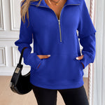 Ivy Lane Half Zip Raglan Sleeve Sweatshirt - All Mine Now Clothing