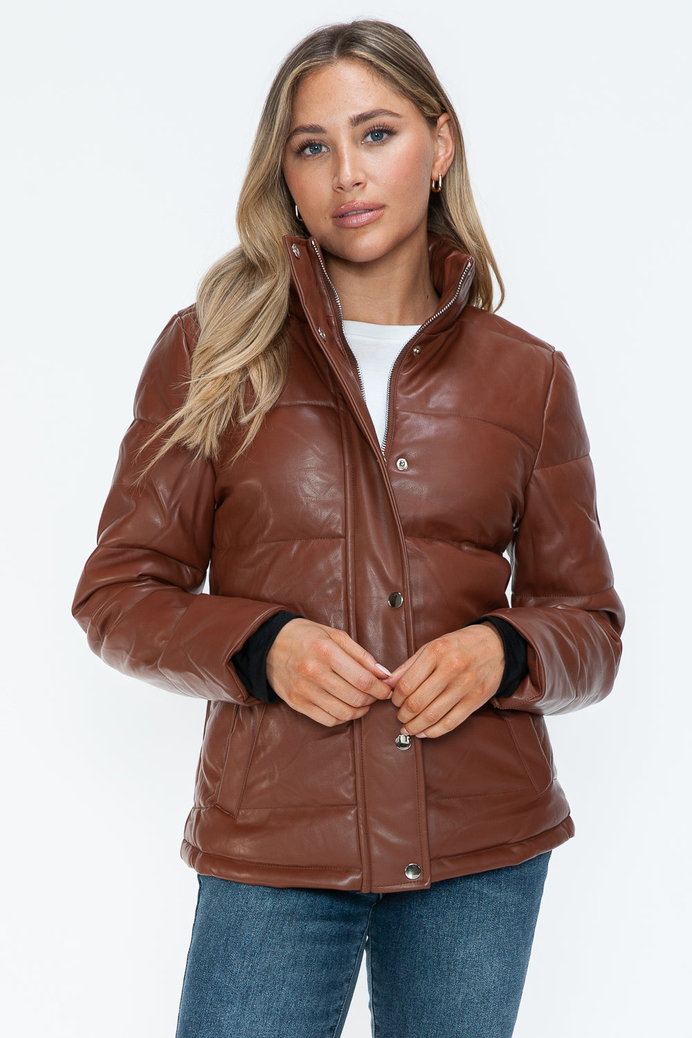 YMI Pocketed Zip Up Turtleneck Puffer Jacket - All Mine Now Clothing