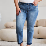 Judy Blue Full Size Release Hem Cropped Bootcut Jeans - All Mine Now Clothing