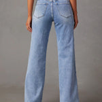 High Waist Straight Jeans with Pockets - All Mine Now Clothing