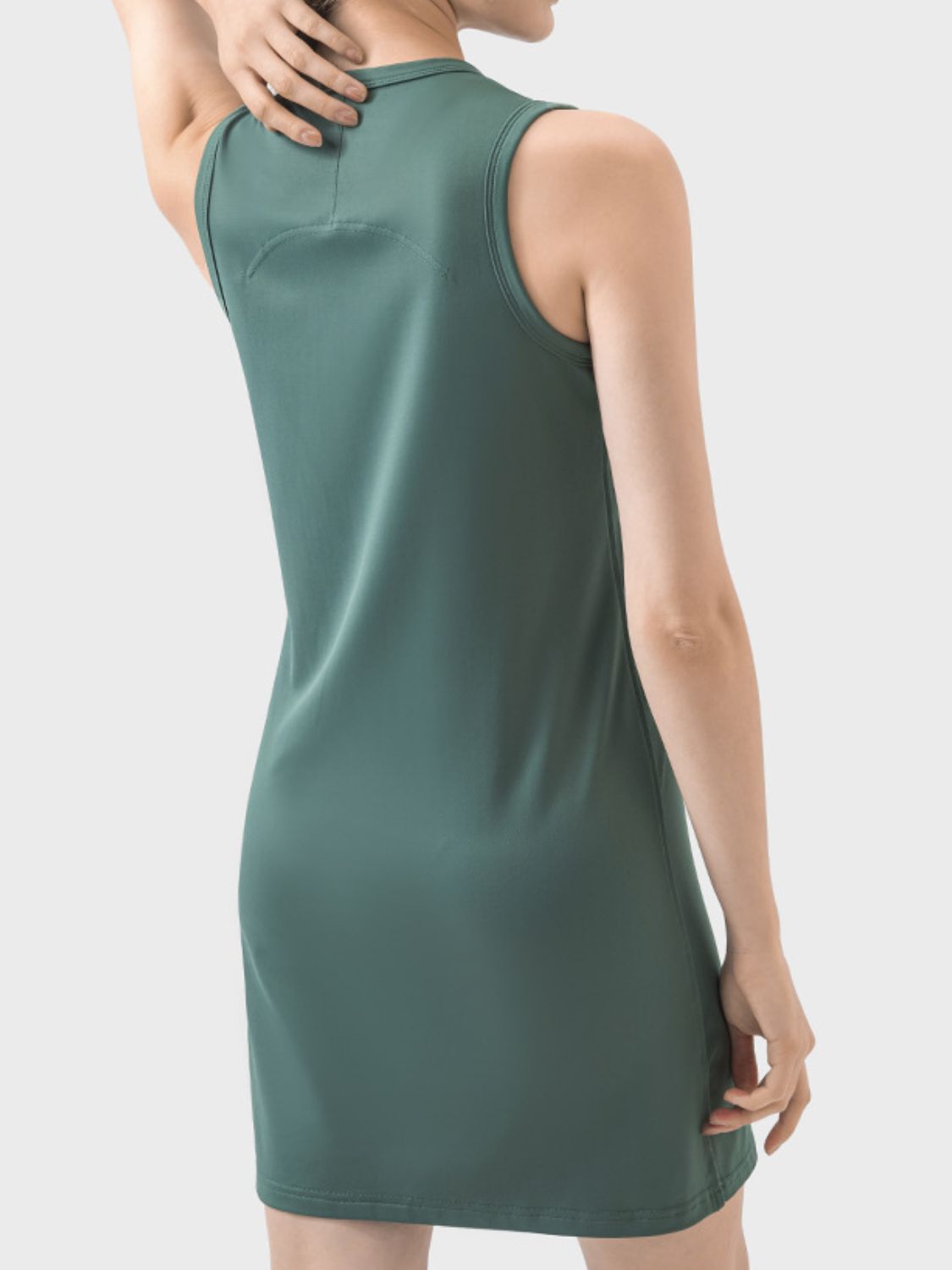 Millennia Round Neck Sleeveless Active Dress - All Mine Now Clothing