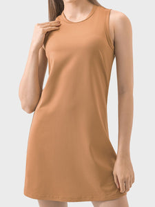 Millennia Round Neck Sleeveless Active Dress - All Mine Now Clothing