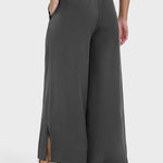 Millennia Slit Wide Leg Active Pants - All Mine Now Clothing