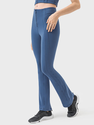 Millennia Zipper Detail High Waist Active Pants - All Mine Now Clothing