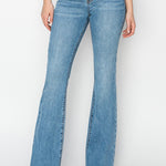 RISEN Mid Rise Flare Jeans with Pockets - All Mine Now Clothing