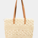 Fame Straw Braided Tote Bag - All Mine Now Clothing