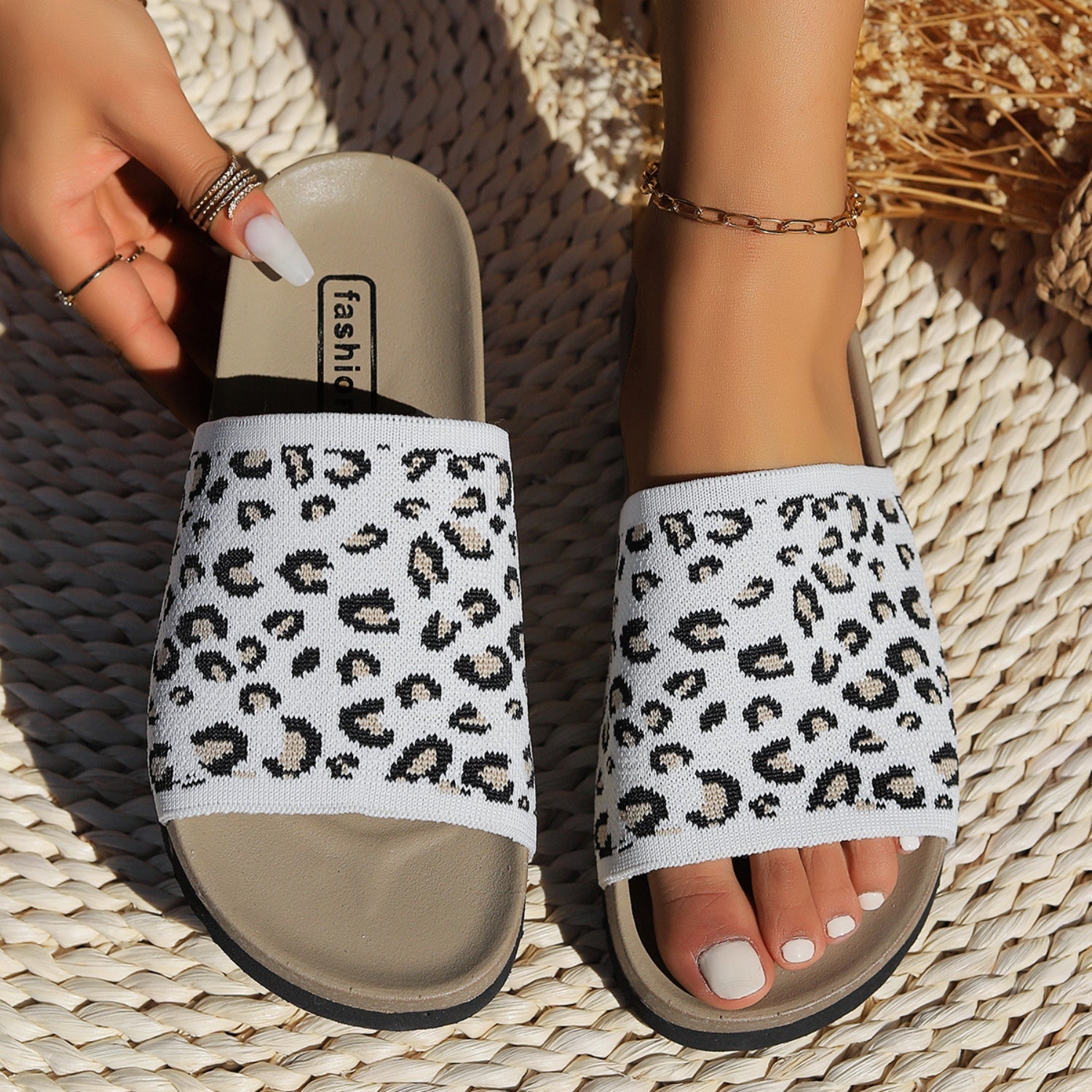 Leopard Open Toe Sandals - All Mine Now Clothing