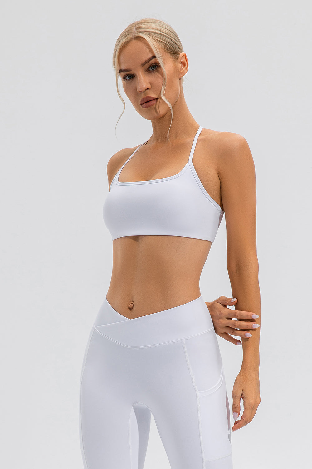 Crisscross Spaghetti Strap Active Cami - All Mine Now Clothing