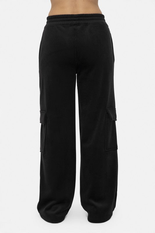 Mono B Elastic Waist Corduroy Cargo Pants - All Mine Now Clothing