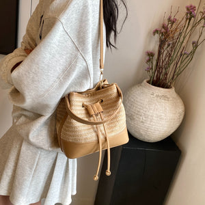 Straw Braided Shoulder Bag - All Mine Now Clothing