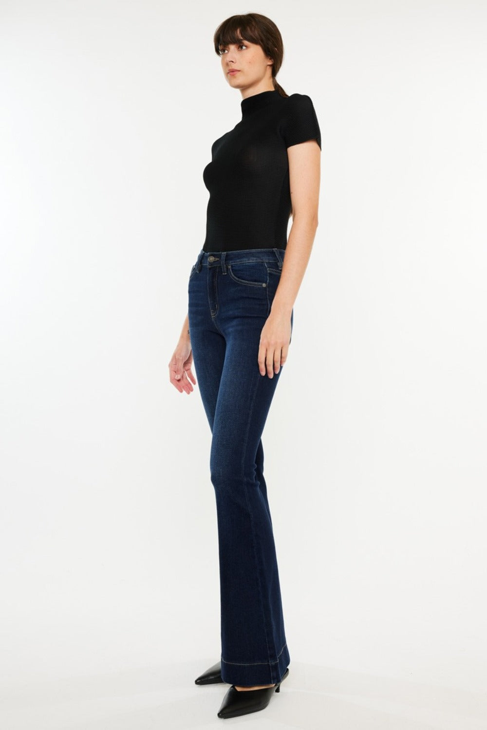 Kancan High Rise Slim Flare Jeans - All Mine Now Clothing