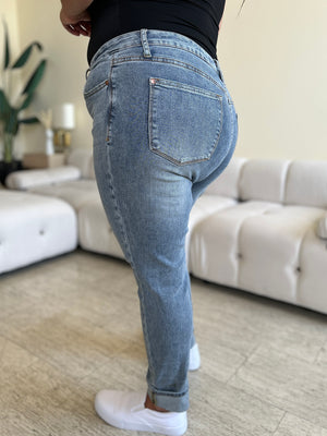 Judy Blue Full Size High Waist Cuff Hem Jeans - All Mine Now Clothing