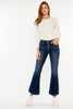 Kancan Mid Rise Button Fly Flare Jeans - All Mine Now Clothing