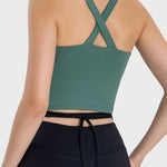 Millennia Crisscross Grecian Neck Active Cami - All Mine Now Clothing