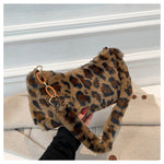 Leopard Fluff Shoulder Bag - All Mine Now Clothing