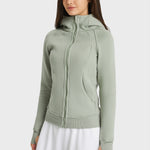 Millennia Zip Up Seam Detail Hooded Sports Jacket - All Mine Now Clothing