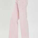 RISEN Full Size High Rise Tummy Control Wide Leg Jeans Trendsi