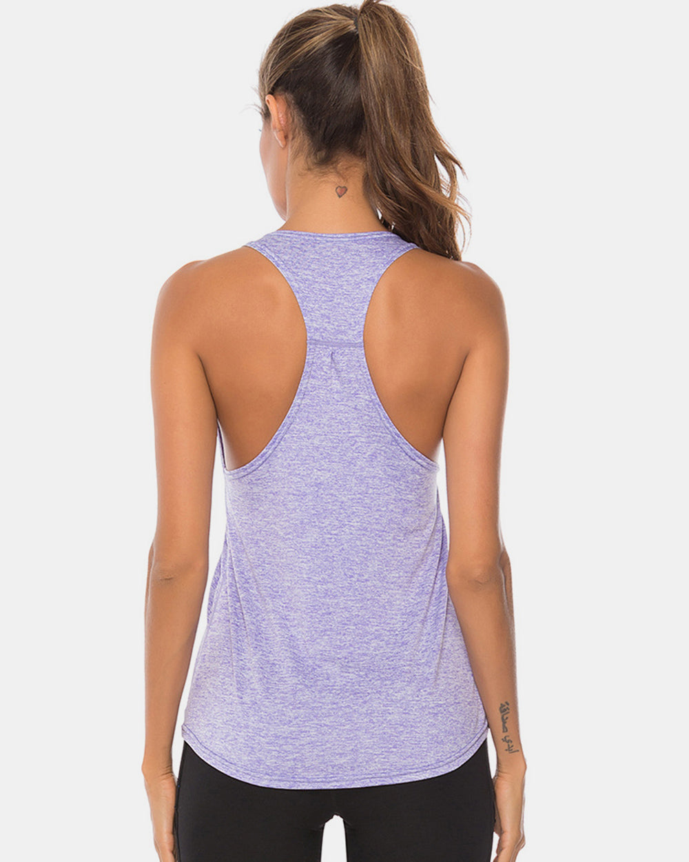 Full Size Scoop Neck Wide Strap Active Tank - All Mine Now Clothing