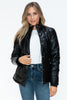 Snobbish Pocketed Zip Up Turtleneck Puffer Jacket - All Mine Now Clothing