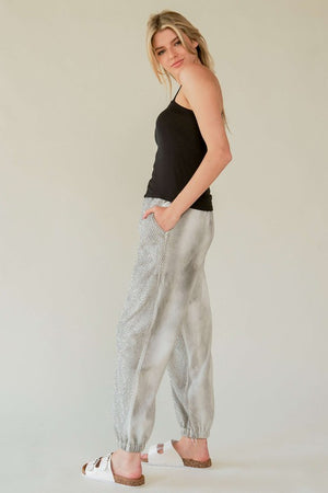 Davi & Dani Rhinestone Elastic Waist Joggers - All Mine Now Clothing