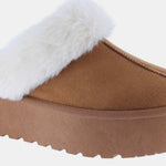 Weeboo Thick Bottom Fur Trim Snow Slippers - All Mine Now Clothing