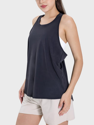 Millennia Round Neck Wide Strap Active Tank - All Mine Now Clothing