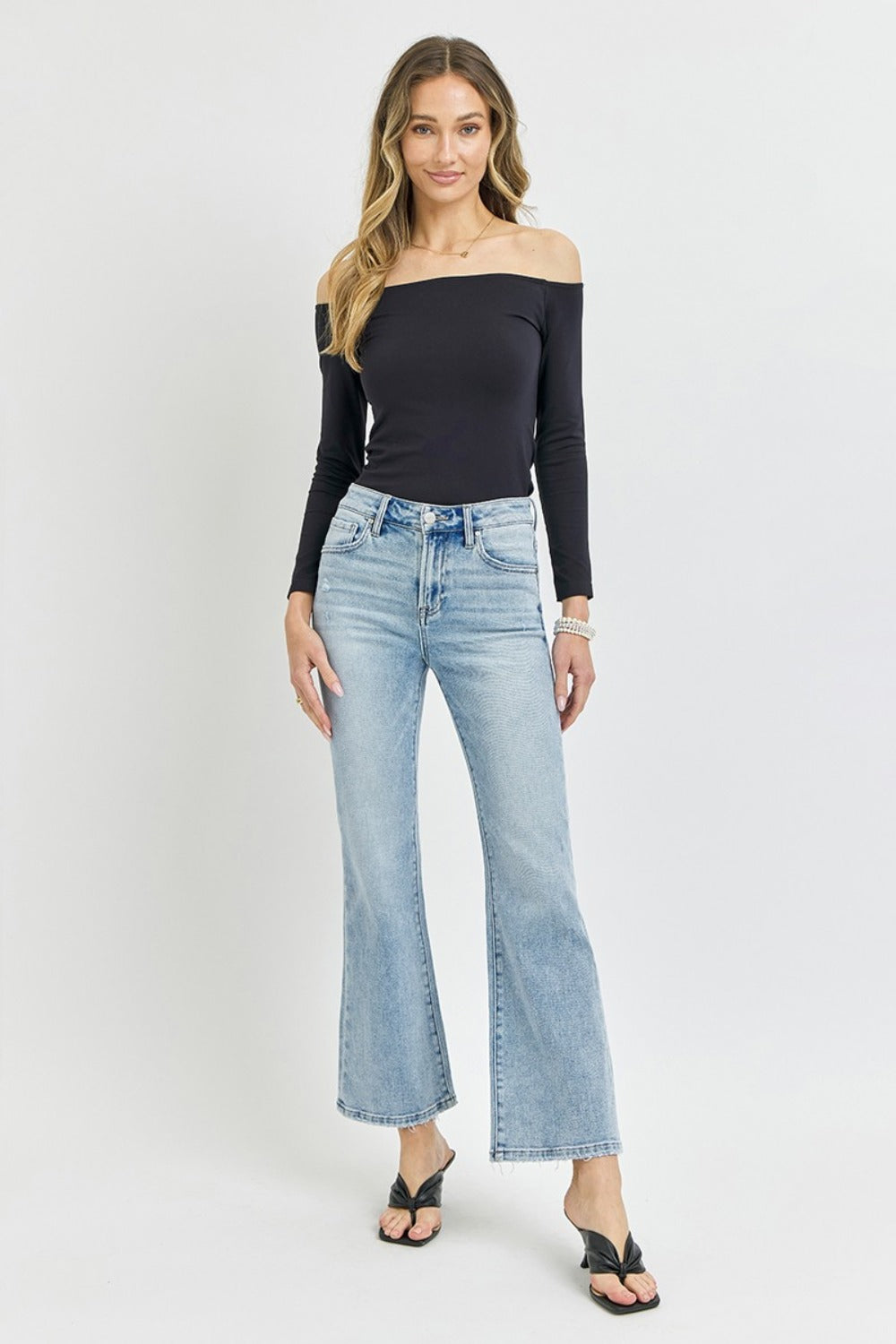 RISEN Full Size High Rise Ankle Flare Jeans - All Mine Now Clothing