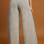 Umgee Elastic Waist Wide Leg Pants - All Mine Now Clothing