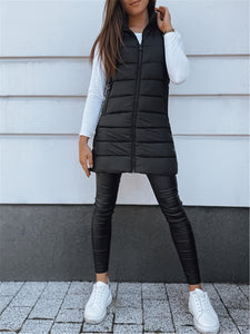 Plus Size Zip Up Hooded Vest Coat - All Mine Now Clothing