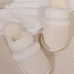 Contrast Faux Fur Round Toe Slippers - All Mine Now Clothing