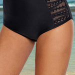 Plus Size Lace Detail Low Waist Swim Brief - All Mine Now Clothing