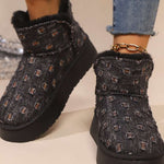 Thermal Faux Fur Round Toe Platform Boots