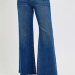 RISEN Tummy Control High Rise Wide Leg Jeans Trendsi