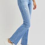 RISEN Full Size Distressed High-Rise Ankle Straight Jeans - All Mine Now Clothing