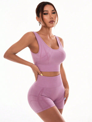 Scoop Neck Wide Strap Top and Shorts Active Set - All Mine Now Clothing