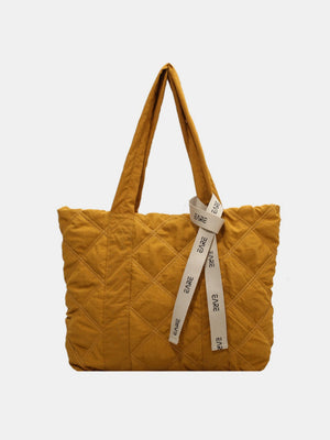 Quilted Nylon Large Tote Bag - All Mine Now Clothing