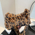 Leopard Fluff Shoulder Bag - All Mine Now Clothing