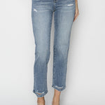 RISEN Full Size High Waist Distressed Cropped Jeans - All Mine Now Clothing