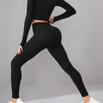 Mock Neck Long Sleeve Top and Leggings Active Set - All Mine Now Clothing