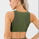 Round Neck Wide Strap Active Bra - All Mine Now Clothing