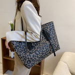 PU Leather Leopard Tote Bag - All Mine Now Clothing