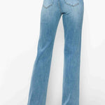 bytos Full Size Distressed High Rise Straight Jeans - All Mine Now Clothing