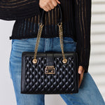 David Jones Quilted PU Leather Handbag - All Mine Now Clothing