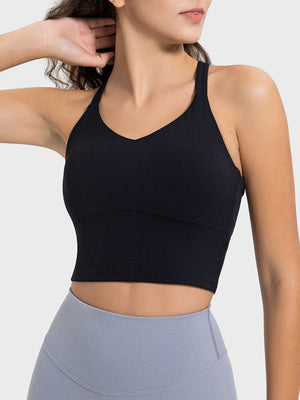 Millennia Crisscross Round Neck Active Tank - All Mine Now Clothing